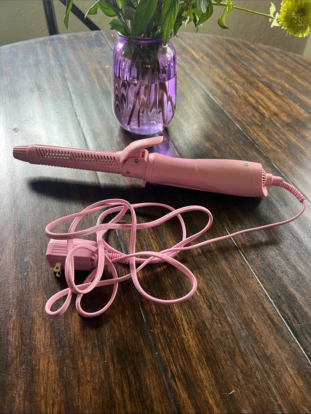 Pink Hot Air Curling Brush — Smooth, Easy Styling Mermade Hair air curler new